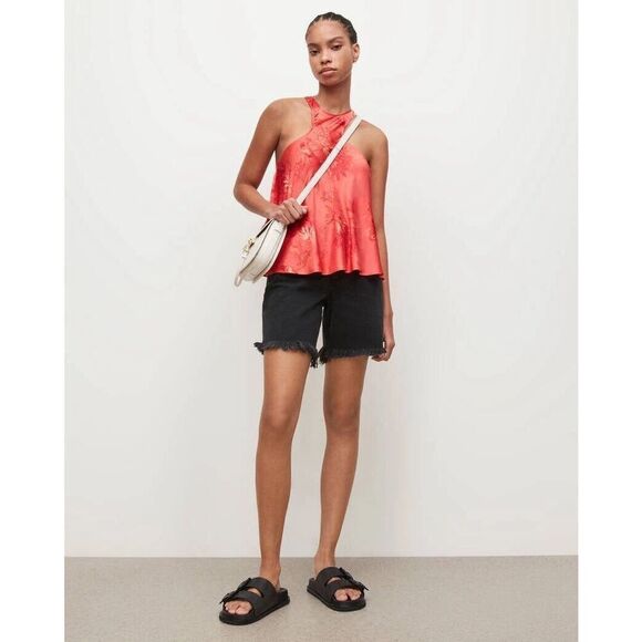 New All Saints Verna Nila Silk Blend Top US 6, Eur 38 - Picture 2 of 8